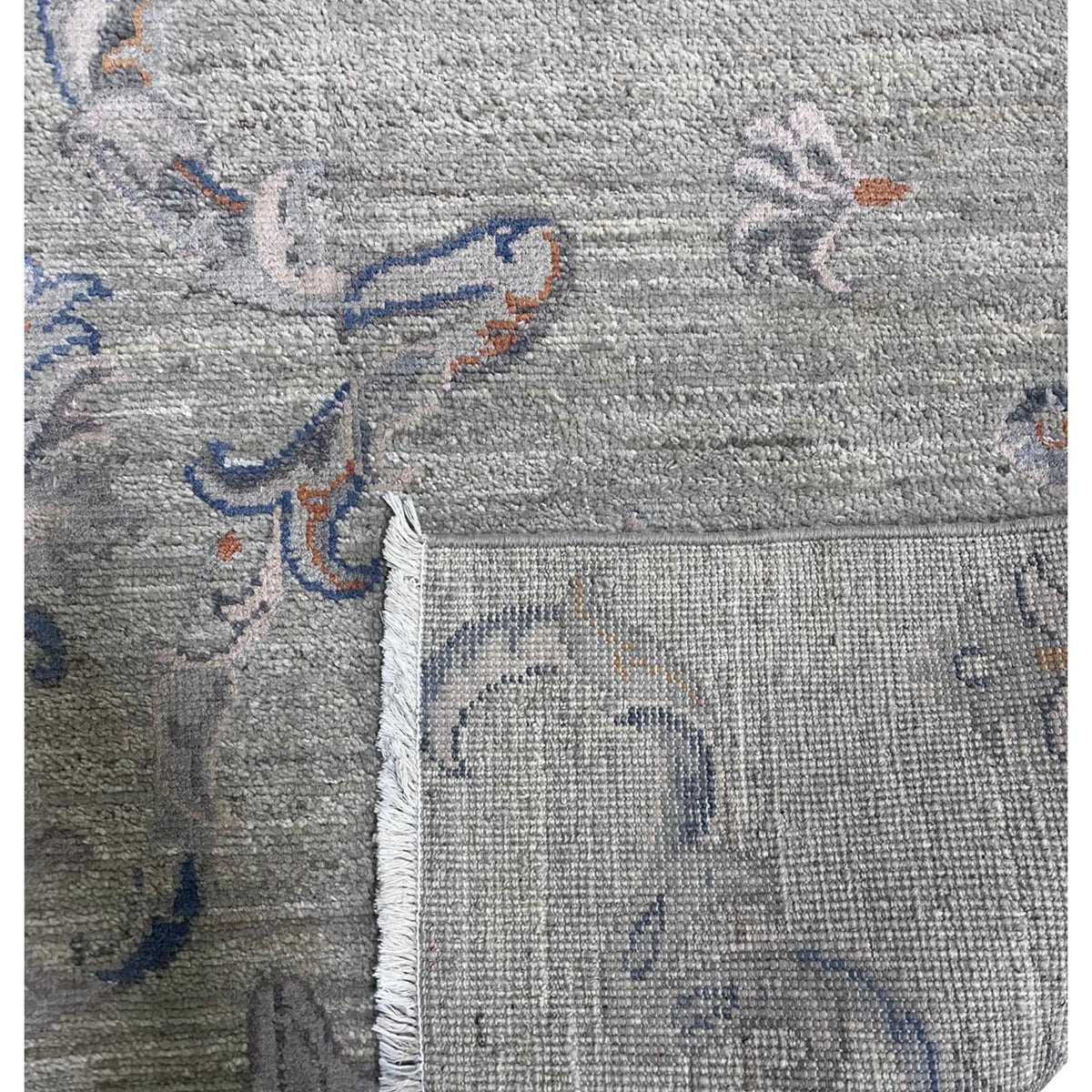 Pacific Ziegler Silk Route 43787 Ivory Navy Transitional Hand Knotted Rug