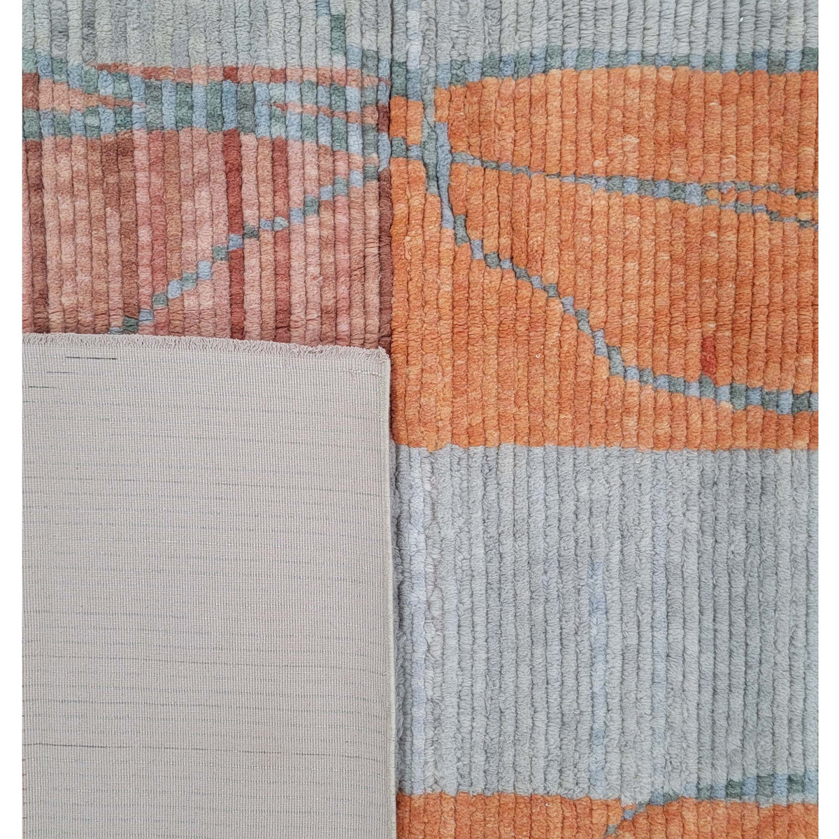 Pacific Moroccan 43792 Orange Grey Transitional Hand Knotted Rug