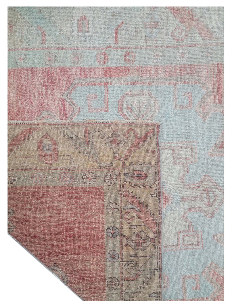 Pacific Anatolian 43794 Orange Aqua Transitional Hand Knotted Rug