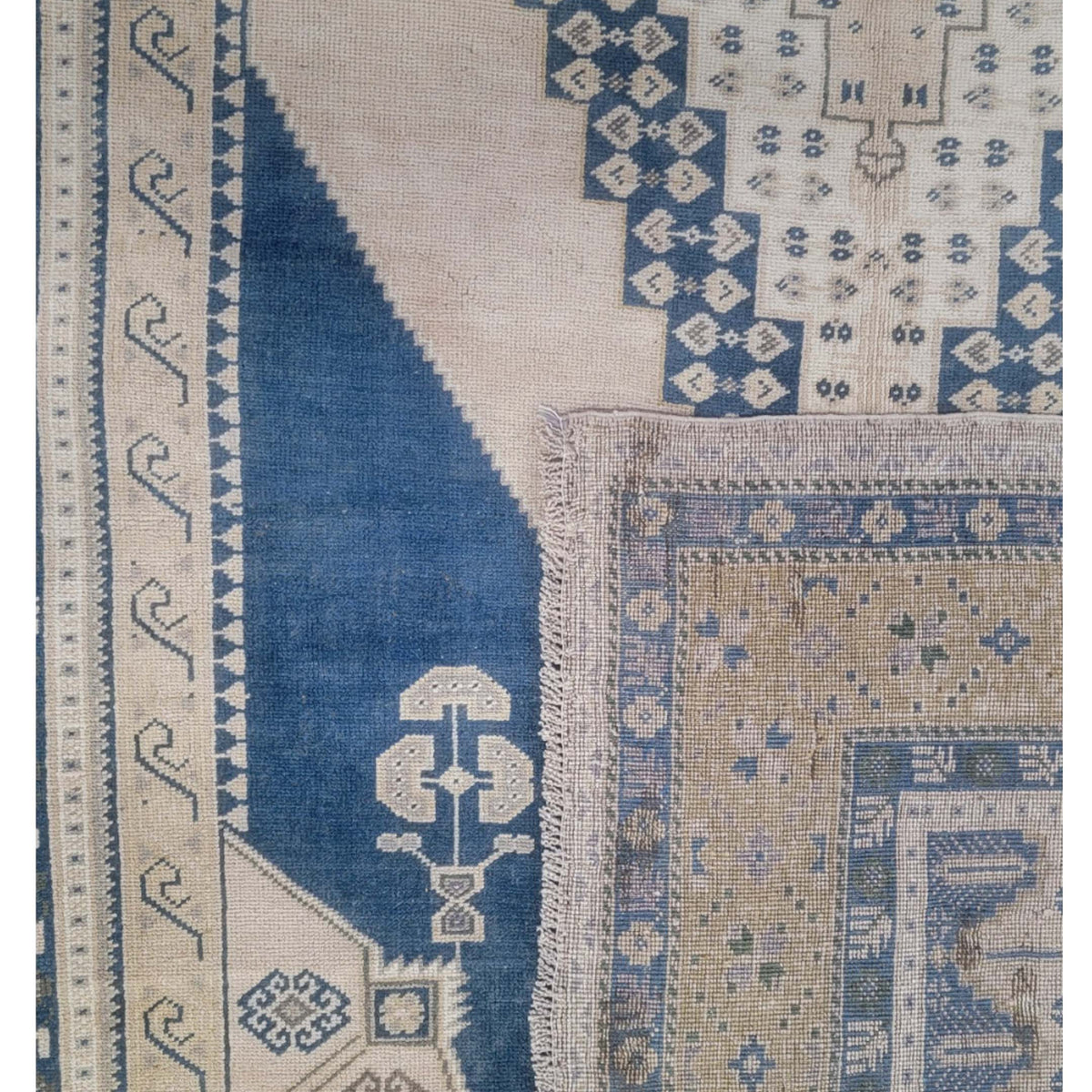 Pacific Anatolian 43796 Blue Beige Transitional Hand Knotted Rug