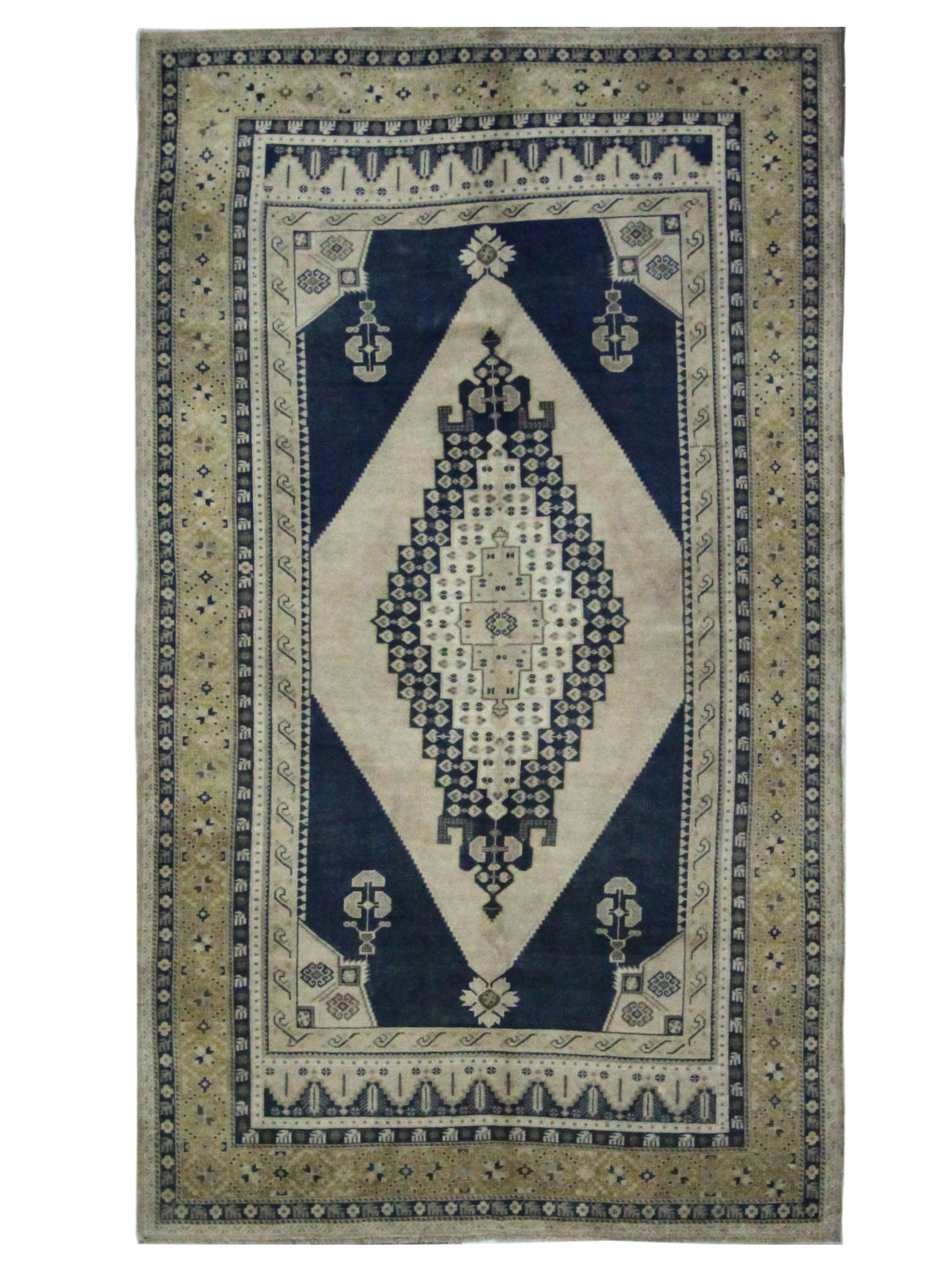Pacific Anatolian 43796 Blue Beige Transitional Hand Knotted Rug ...