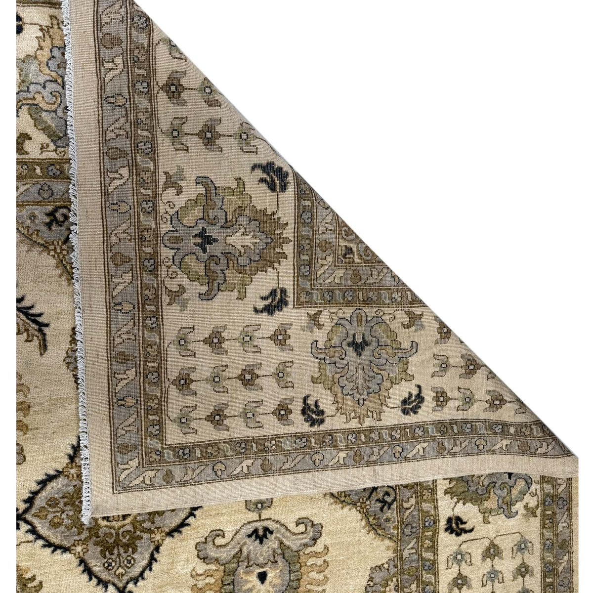 Pacific Ziegler 43801 Ivory Ivory Transitional Hand Knotted Rug
