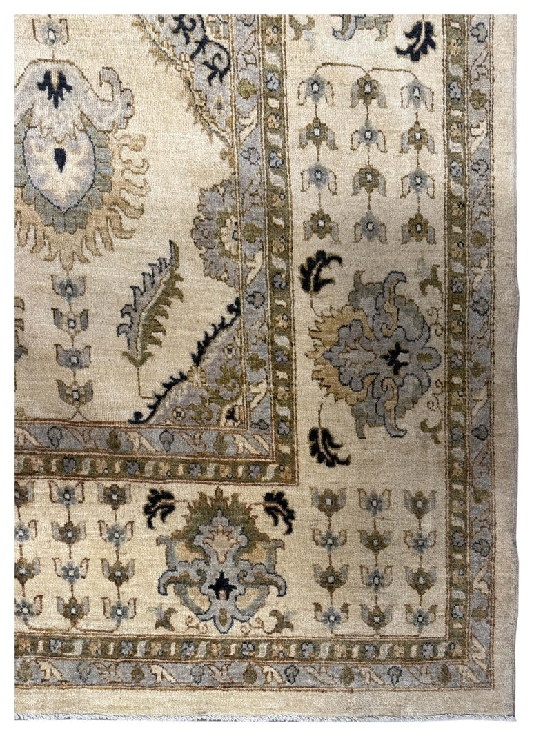 Pacific Ziegler 43801 Ivory Ivory Transitional Hand Knotted Rug