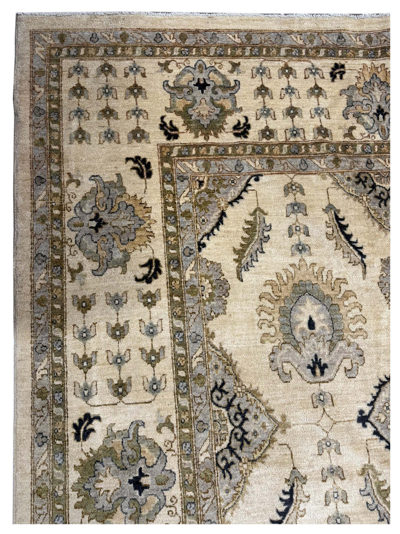 Pacific Ziegler 43801 Ivory Ivory Transitional Hand Knotted Rug