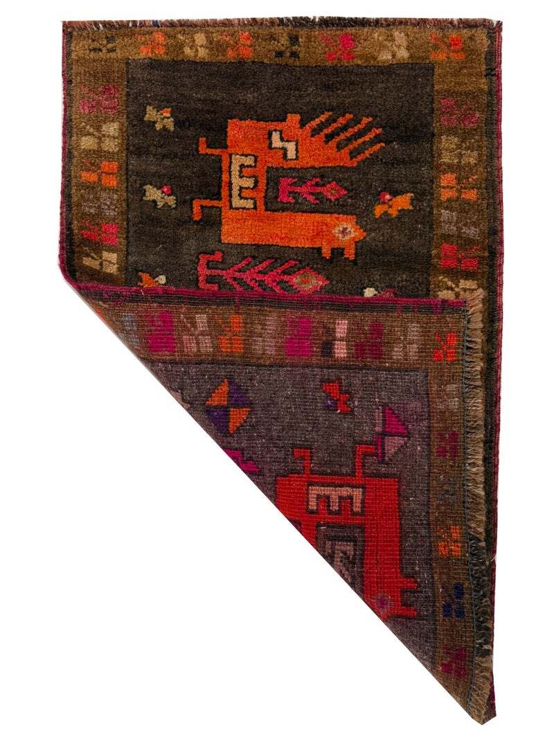 Pacific Anatolian 43819 Brown Orange Hand Knotted Rug