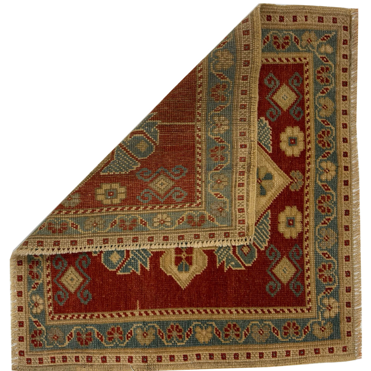 Pacific Anatolian 43826 Rust Teal Hand Knotted Rug