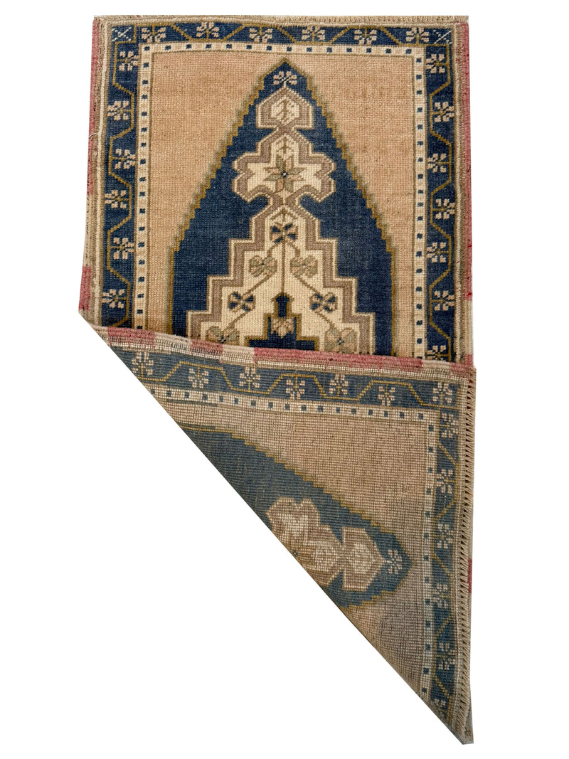 Pacific Anatolian 43842 Teal Beige Hand Knotted Rug