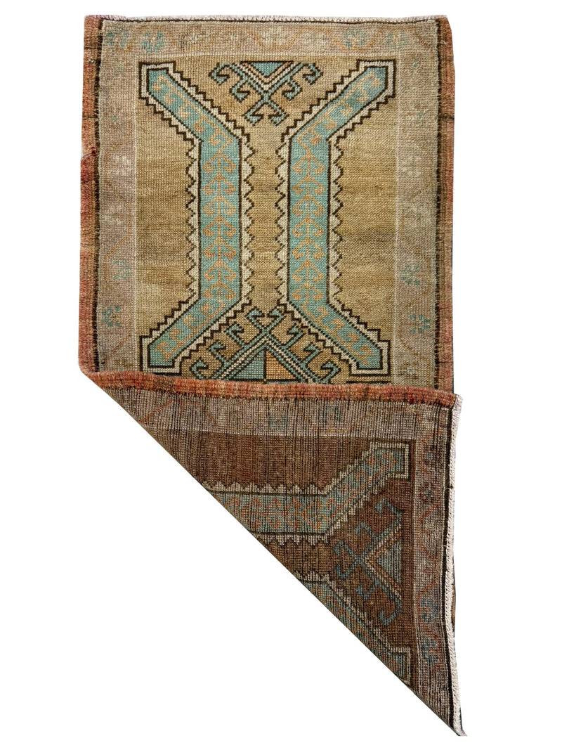 Pacific Anatolian 43863 Orange Teal Hand Knotted Rug