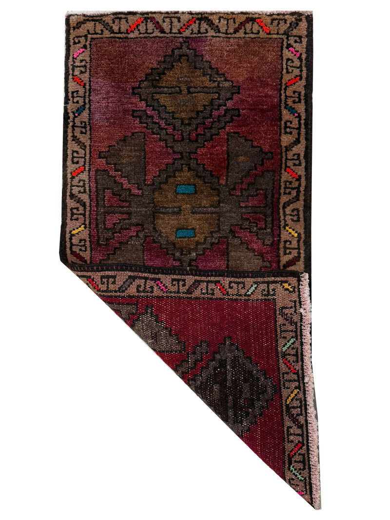 Pacific Anatolian 43873 Pink Brown Hand Knotted Rug