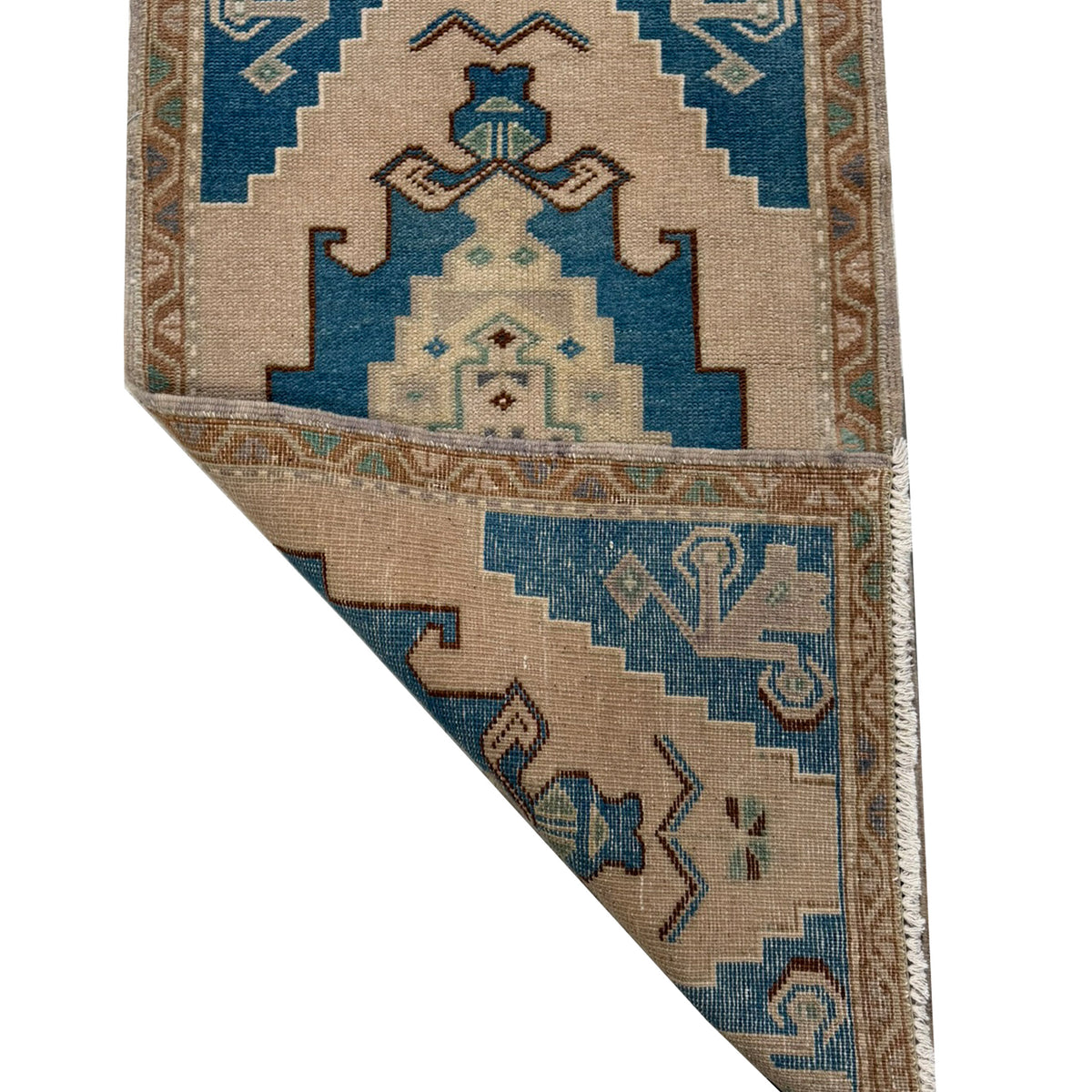 Pacific Anatolian 43885 Beige Teal Tradional Hand Knotted Rug