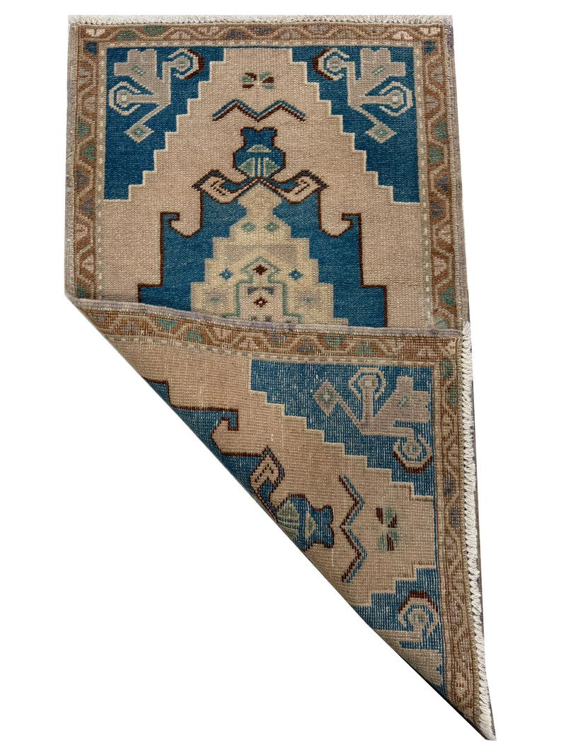 Pacific Anatolian 43885 Beige Teal Tradional Hand Knotted Rug