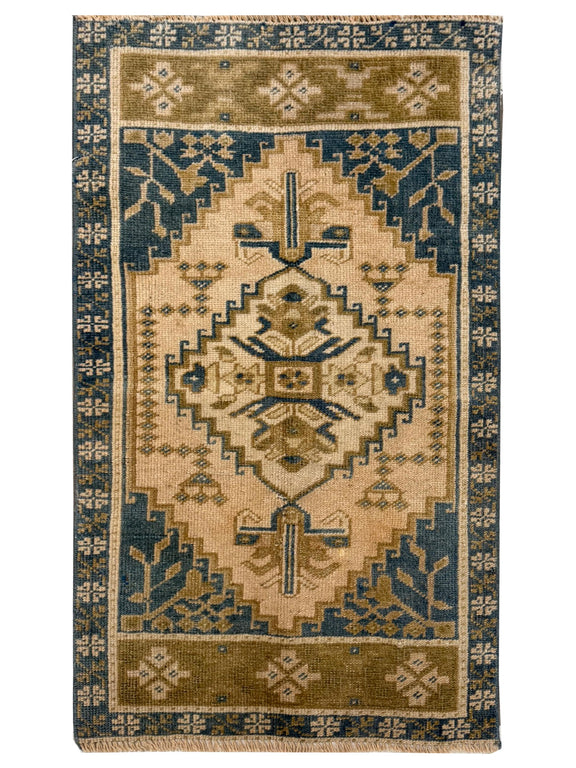 Pacific Anatolian  Teal Beige Tradional