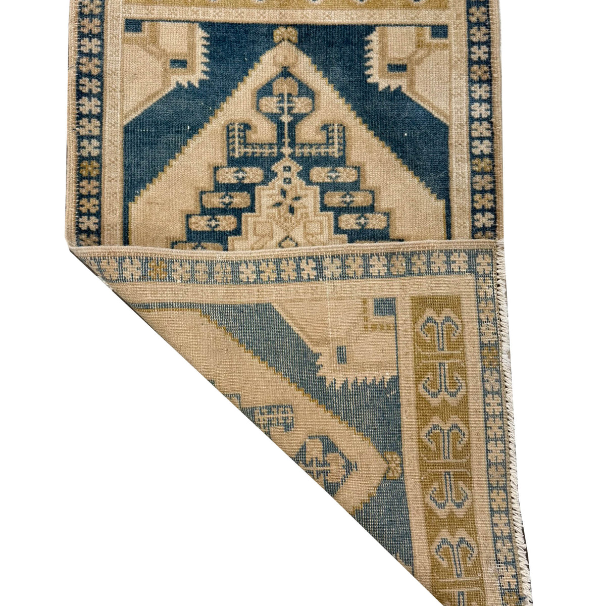 Pacific Anatolian 43890 Beige Teal Tradional Hand Knotted Rug
