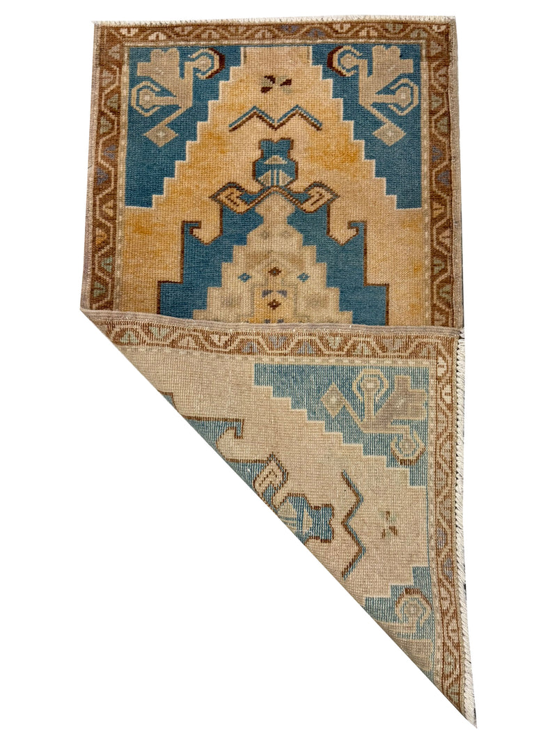 Pacific Anatolian 43893 Gold Teal Tradional Hand Knotted Rug