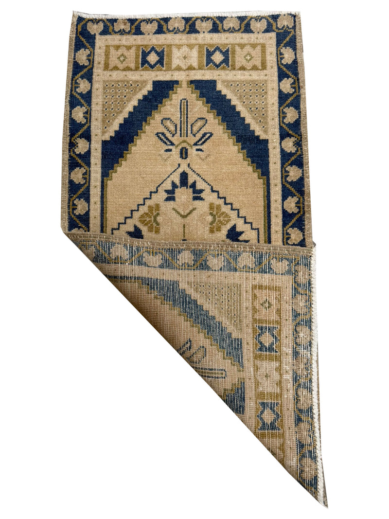 Pacific Anatolian 43895 Beige Blue Tradional Hand Knotted Rug