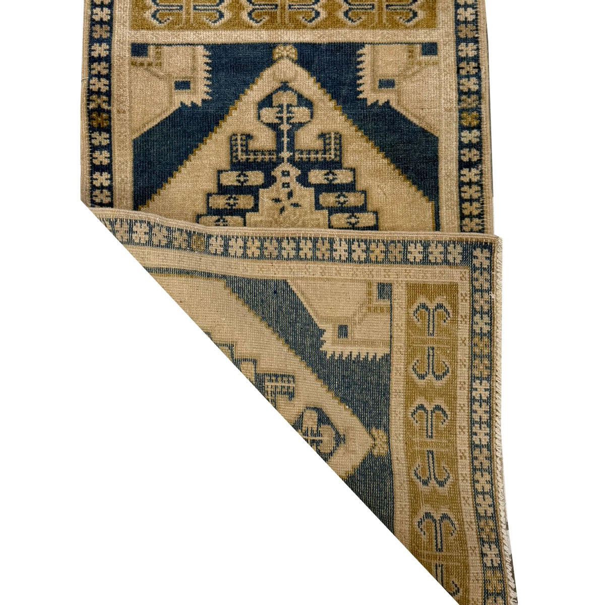 Pacific Anatolian 43903 Beige Blue Tradional Hand Knotted Rug