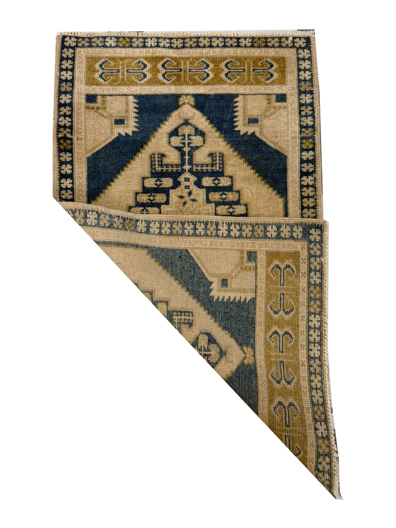 Pacific Anatolian 43903 Beige Blue Tradional Hand Knotted Rug