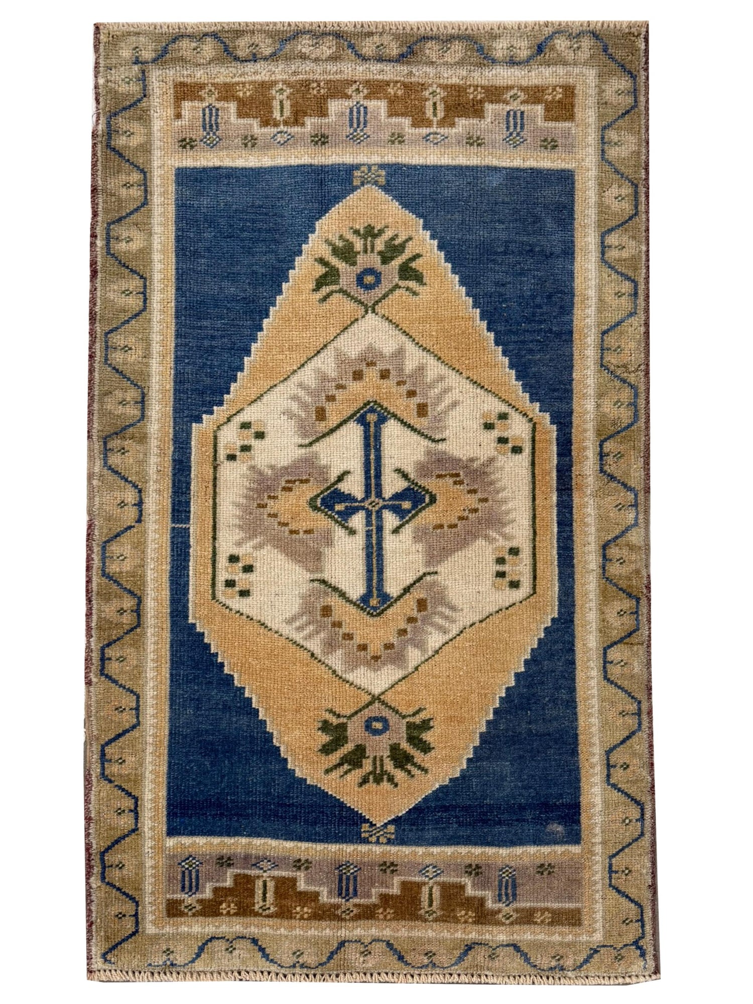 Pacific Anatolian  Teal Beige Tradional