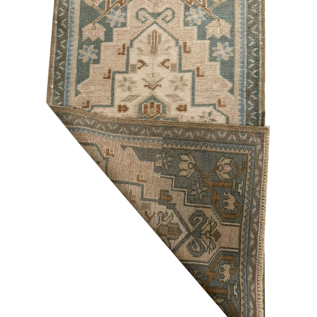 Pacific Anatolian 43925 Teal Beige Tradional Hand Knotted Rug