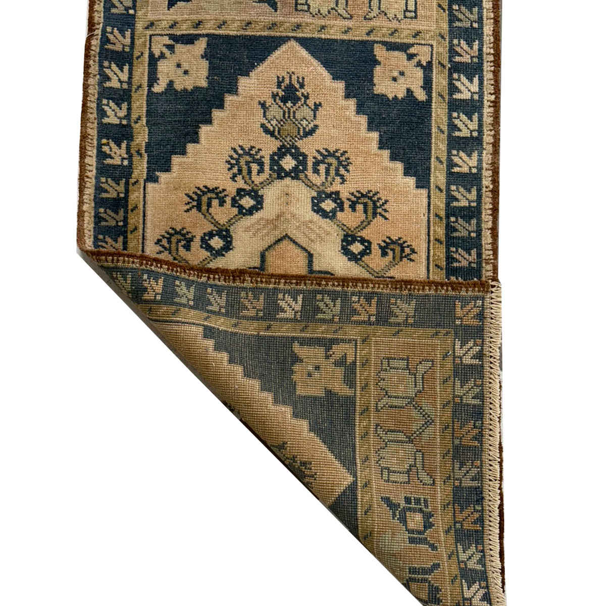 Pacific Anatolian 43928 Teal Beige Tradional Hand Knotted Rug