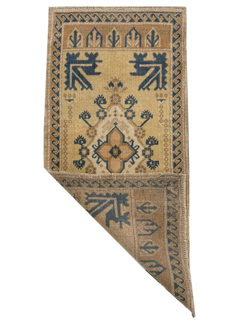 Pacific Anatolian 43930 Gold Teal Tradional Hand Knotted Rug