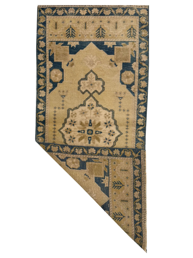 Pacific Anatolian 43931 Gold Teal Tradional Hand Knotted Rug