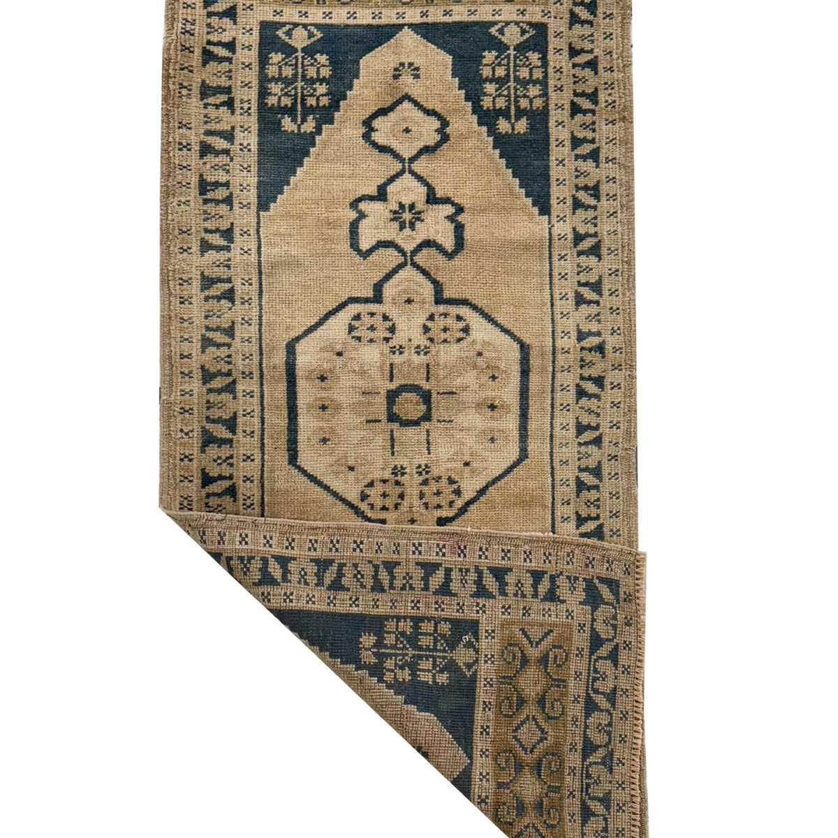 Pacific Anatolian 43933 Teal Beige Tradional Hand Knotted Rug