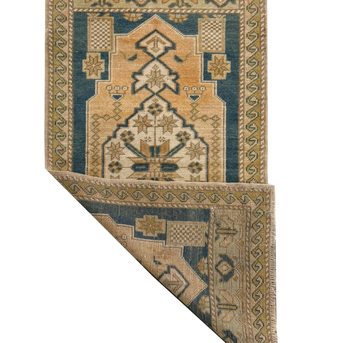 Pacific Anatolian 43934 Gold Teal Tradional Hand Knotted Rug