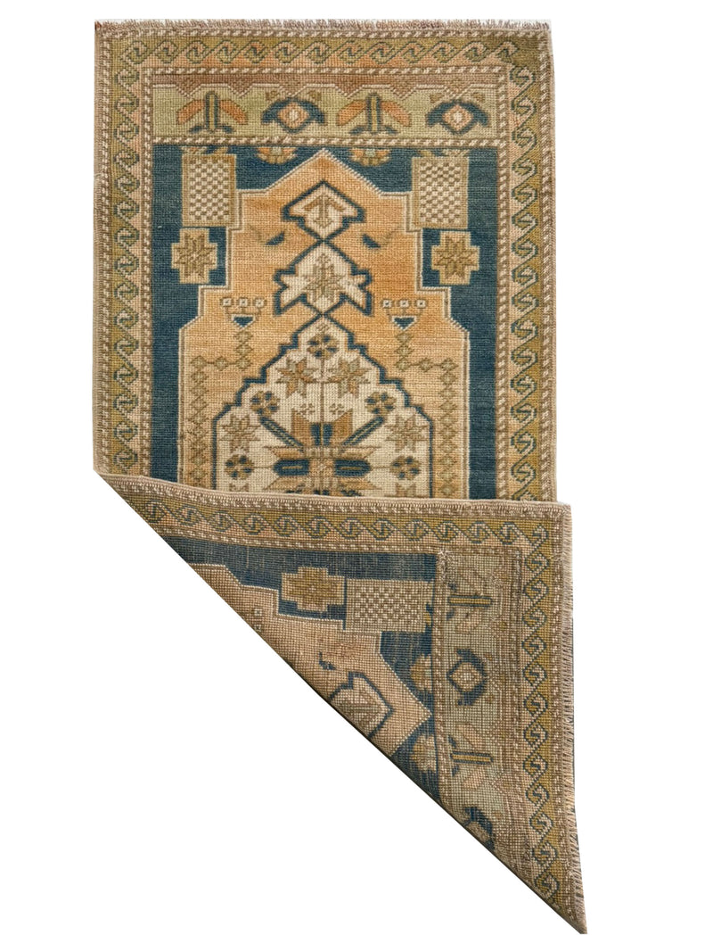 Pacific Anatolian 43934 Gold Teal Tradional Hand Knotted Rug