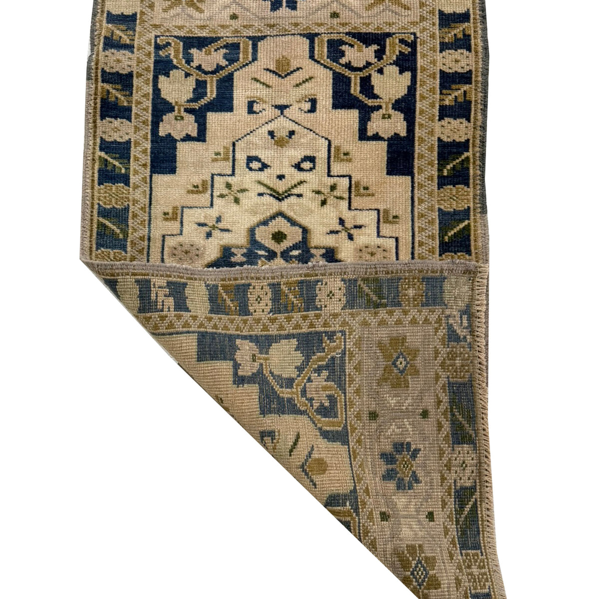 Pacific Anatolian 43937 Beige Teal Tradional Hand Knotted Rug