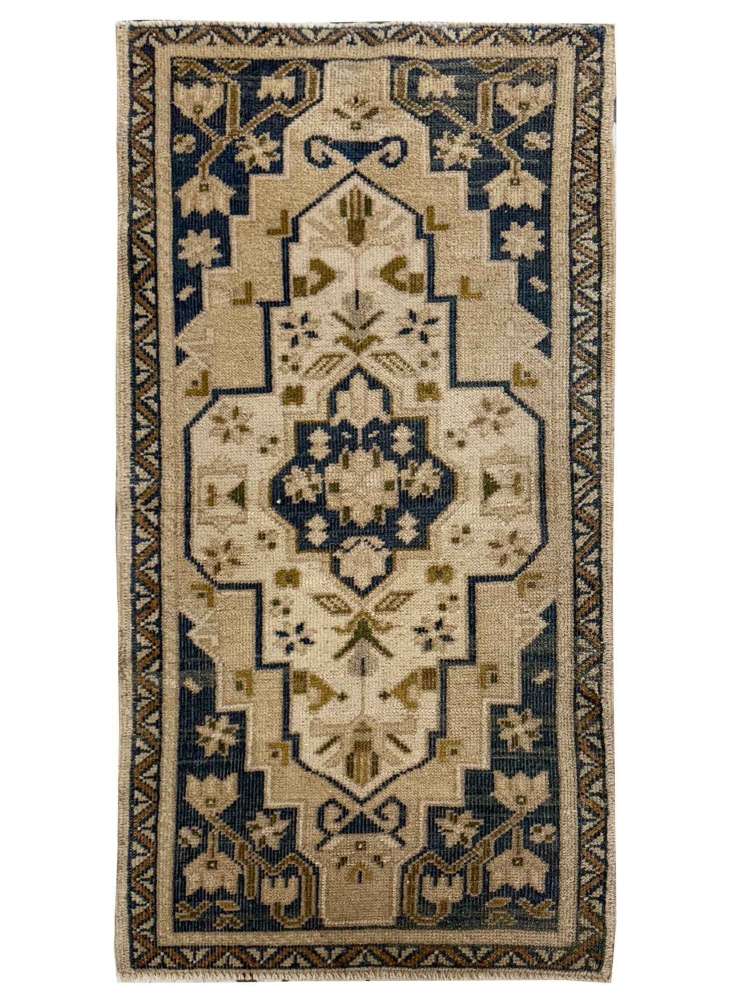 Pacific Anatolian  Teal Beige Tradional