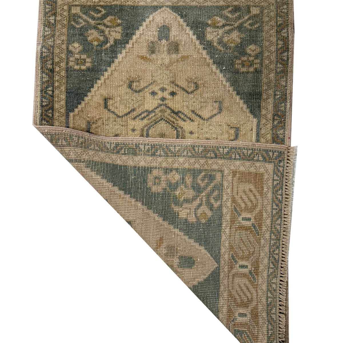 Pacific Anatolian 43940 Beige Teal Tradional Hand Knotted Rug