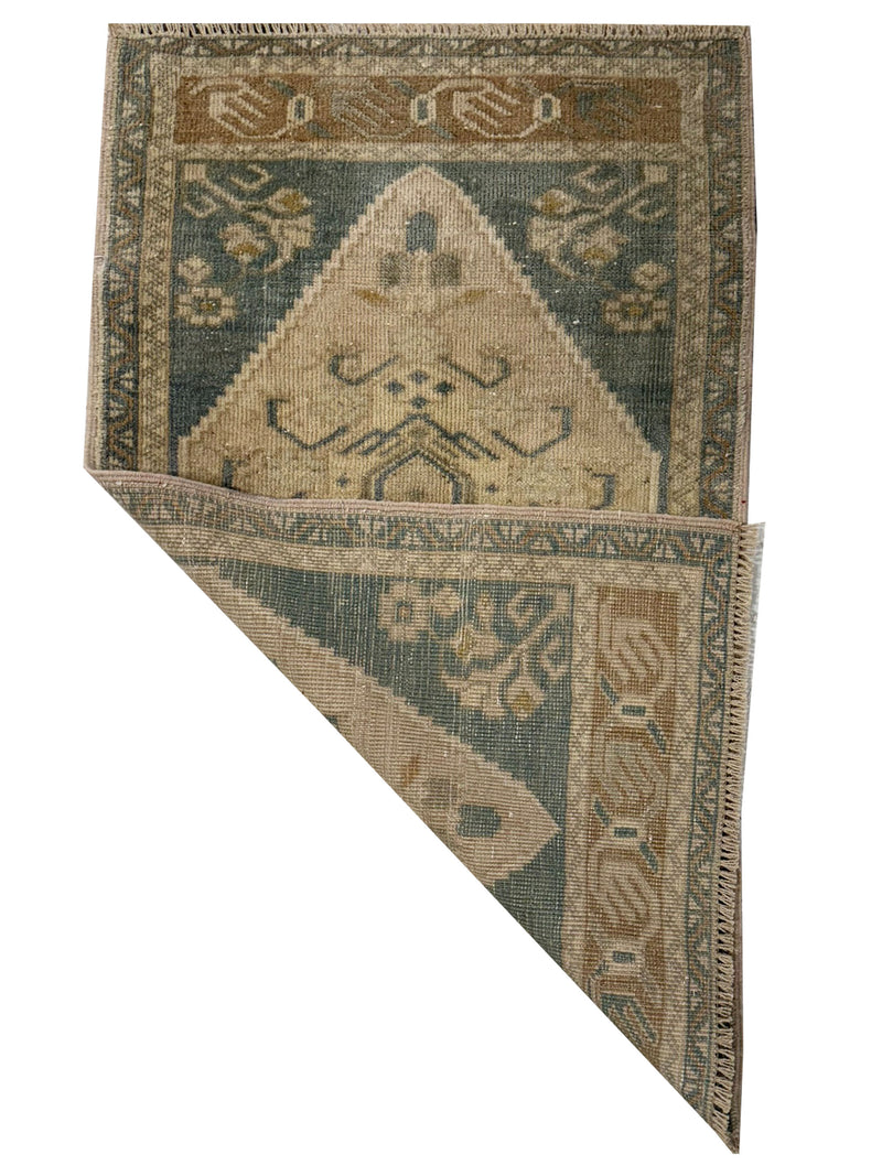 Pacific Anatolian 43940 Beige Teal Tradional Hand Knotted Rug