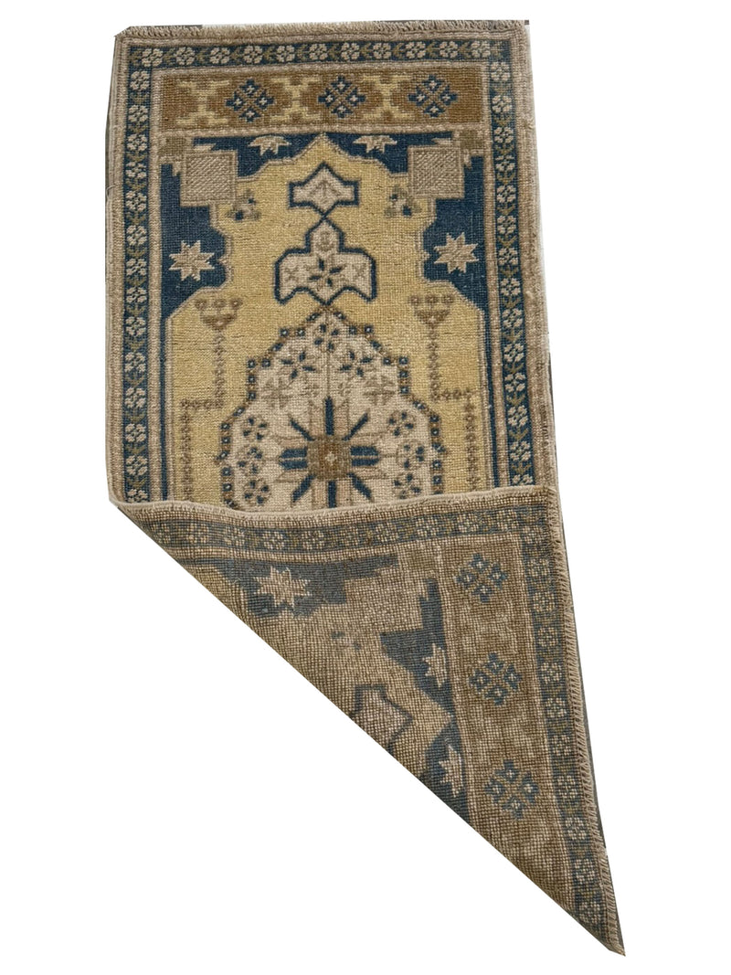 Pacific Anatolian 43946 Cream Teal Tradional Hand Knotted Rug