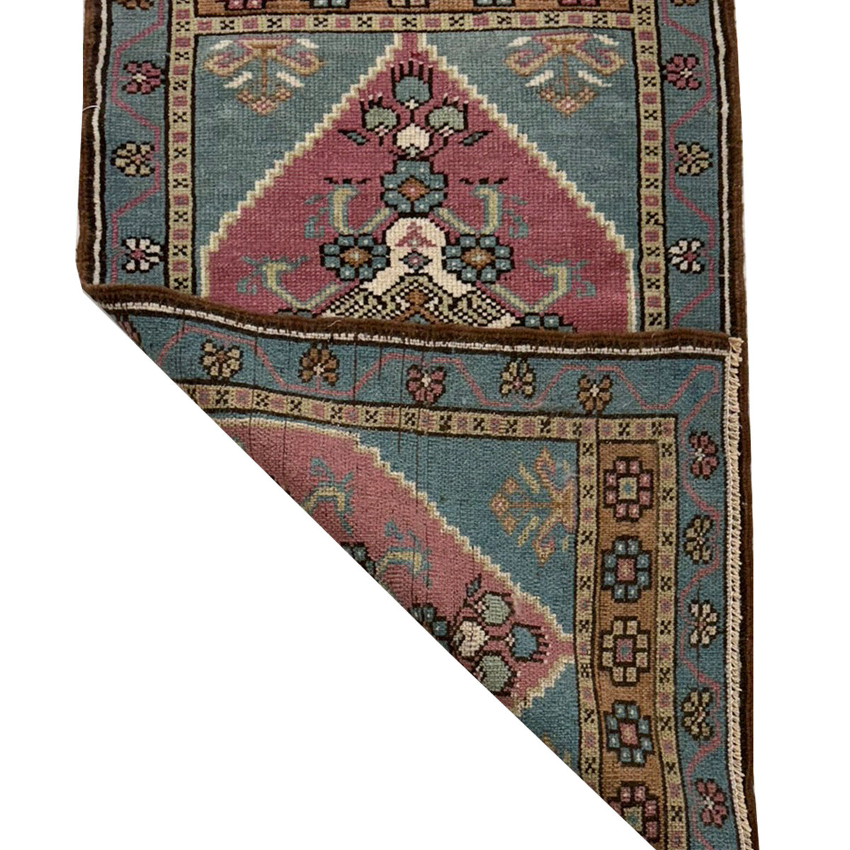 Pacific Anatolian 43952 Pink Teal Tradional Hand Knotted Rug