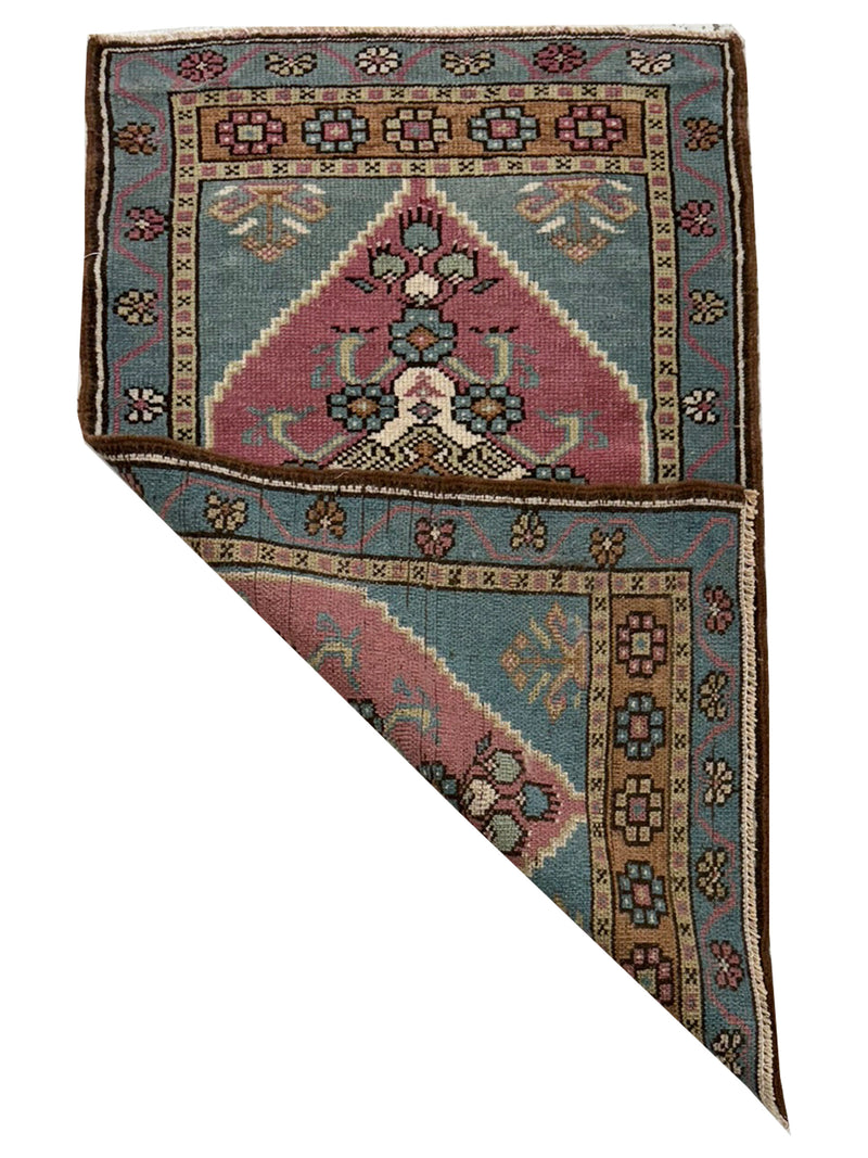 Pacific Anatolian 43952 Pink Teal Tradional Hand Knotted Rug