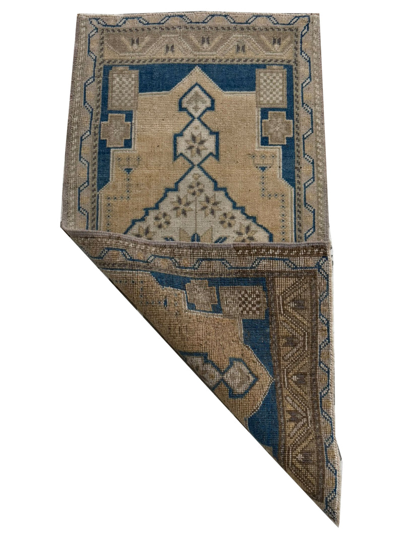 Pacific Anatolian 43954 Cream Teal Tradional Hand Knotted Rug