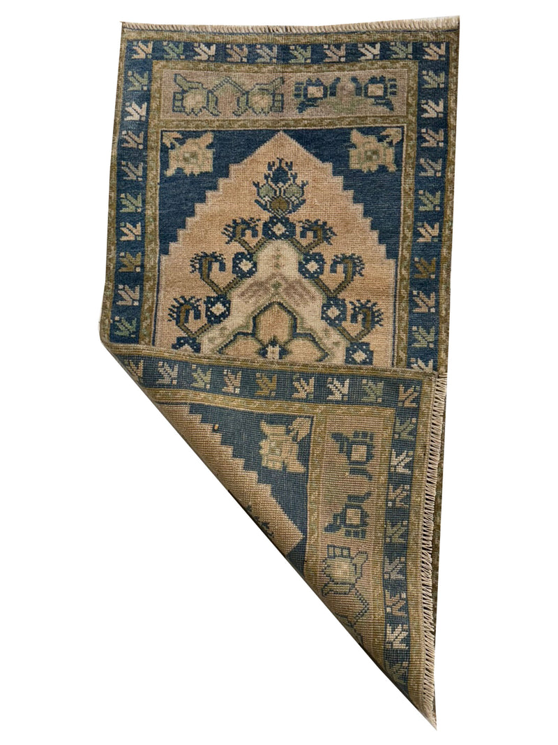 Pacific Anatolian 43962 eige Teal Tradional Hand Knotted Rug