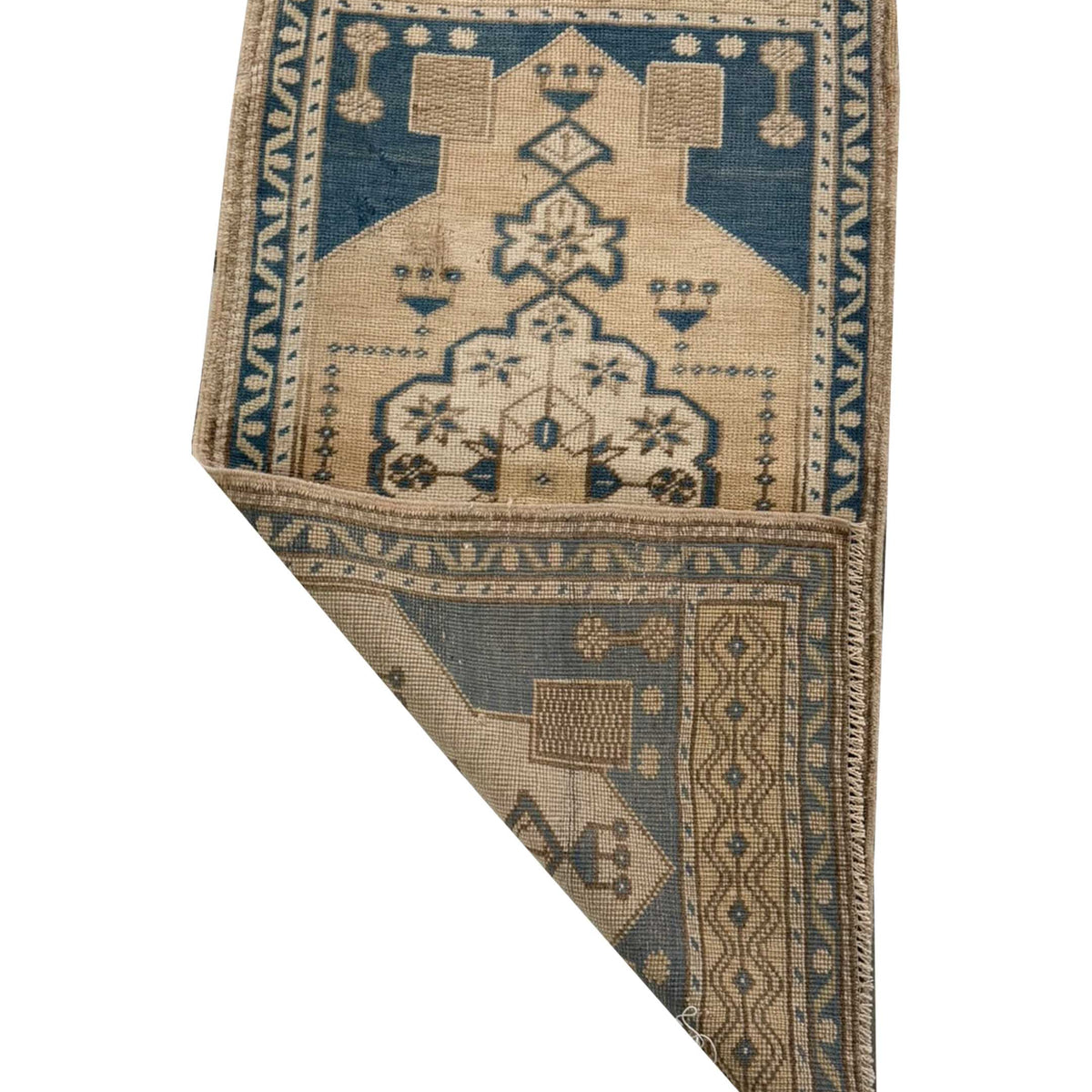 Pacific Anatolian 43963 Beige Teal Tradional Hand Knotted Rug