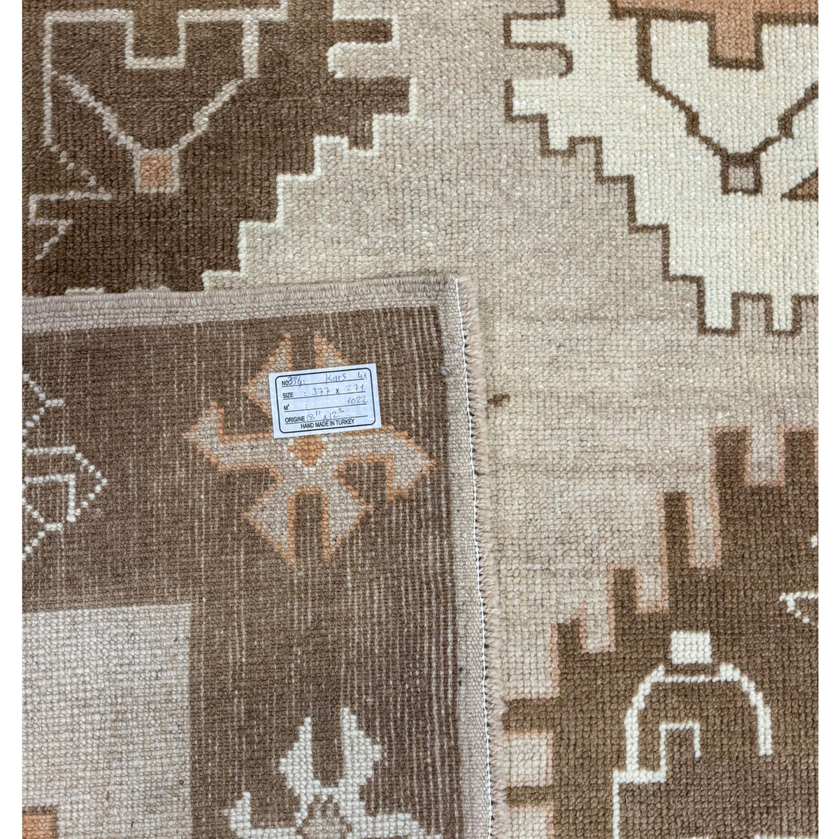 Pacific Kars TR 43966 Beige Brown Tradional Hand Knotted Rug