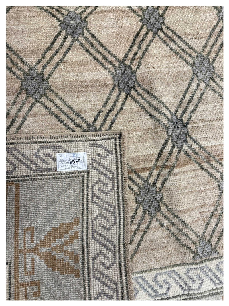 Pacific Kars TR 43969 Tan Grey Tradional Hand Knotted Rug