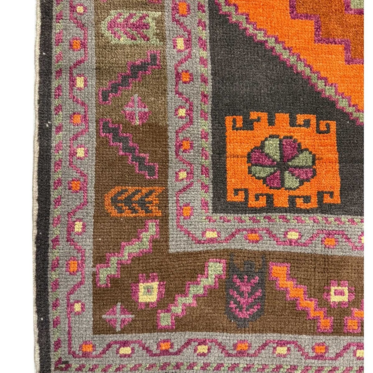 Pacific Kars TR 43970 Grey Orange Tradional Hand Knotted Rug
