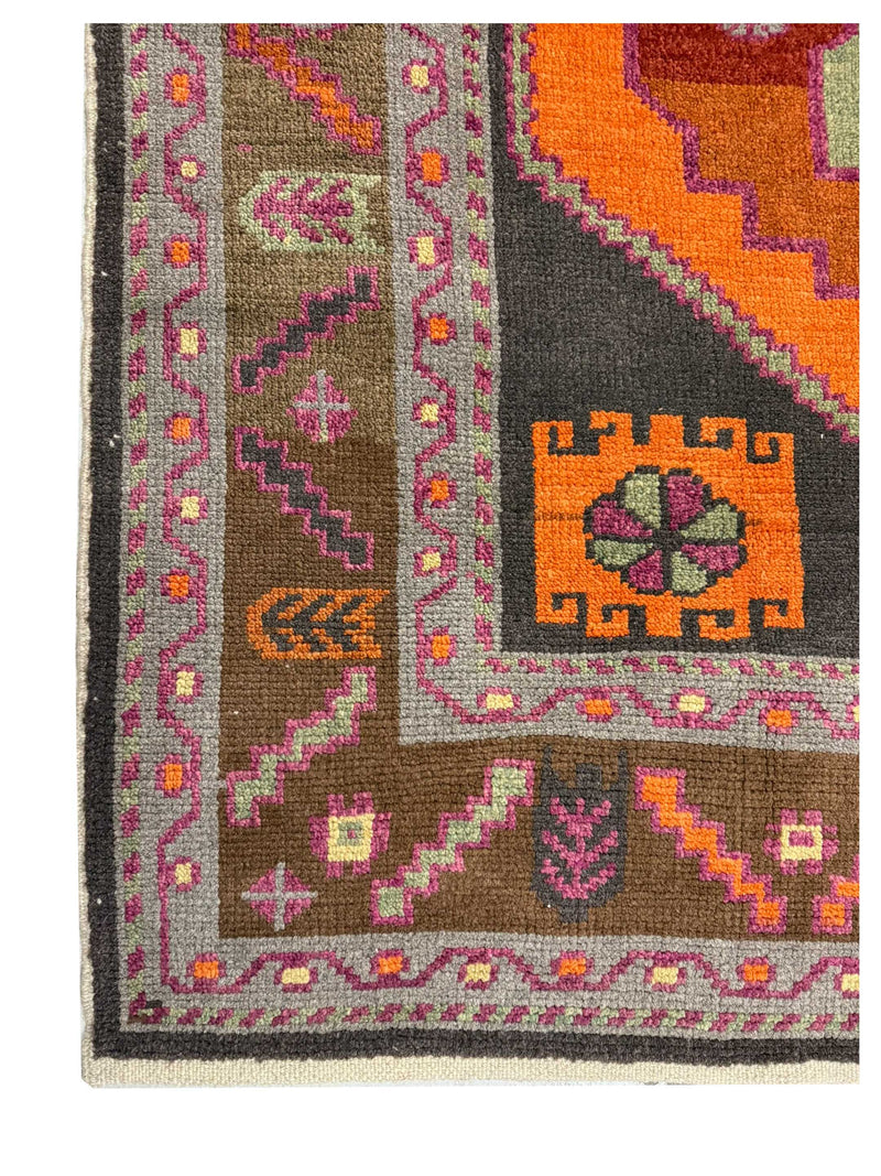 Pacific Kars TR 43970 Grey Orange Tradional Hand Knotted Rug