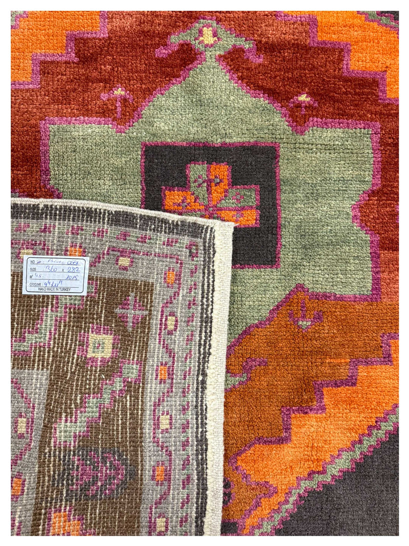 Pacific Kars TR 43970 Grey Orange Tradional Hand Knotted Rug