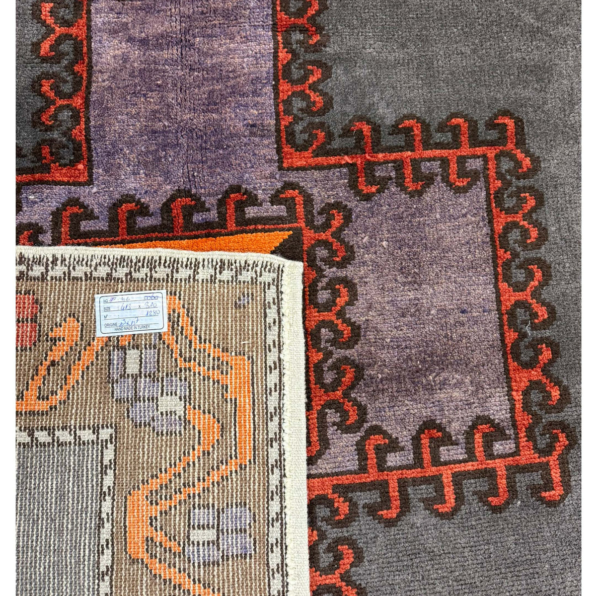 Pacific Kars TR 43971 Grey Orange Tradional Hand Knotted Rug