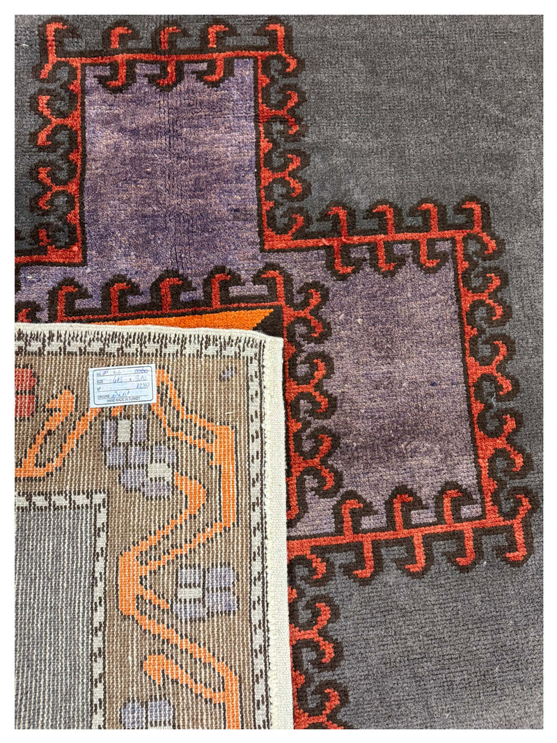 Pacific Kars TR 43971 Grey Orange Tradional Hand Knotted Rug