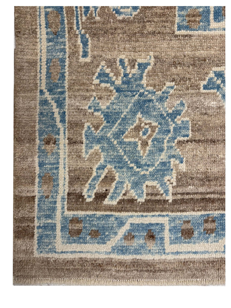 Pacific Ushak TR 43975 Brown Teal Tradional Hand Knotted Rug