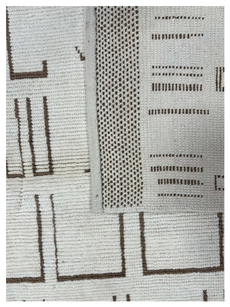 Pacific Moroccan-TR 43978 Ivory Brown Tradional Hand Knotted Rug