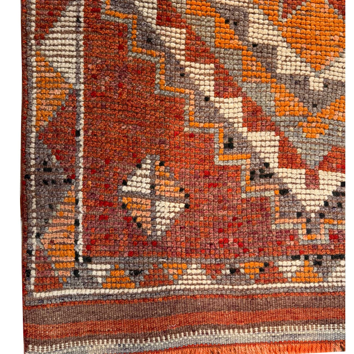 Pacific Kurdish 43983 Orange Tradional Hand Knotted Rug