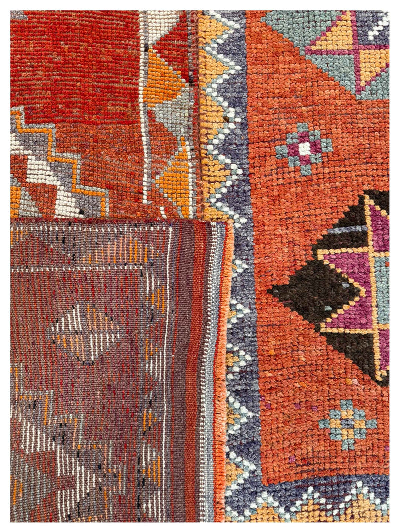 Pacific Kurdish 43983 Orange Tradional Hand Knotted Rug